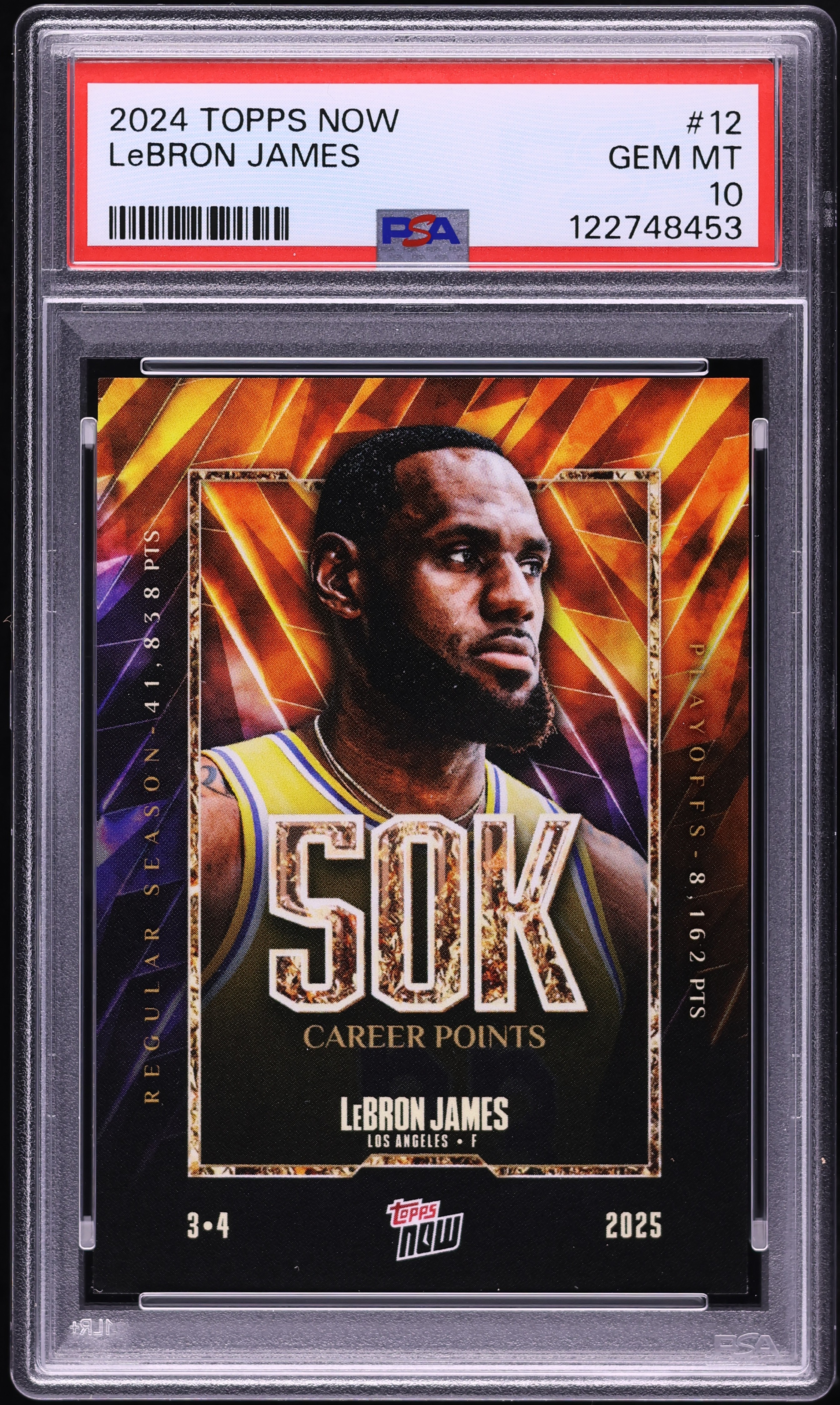 2024 Topps Now LeBron James #12 PSA 10 GEM MINT on Fanatics
