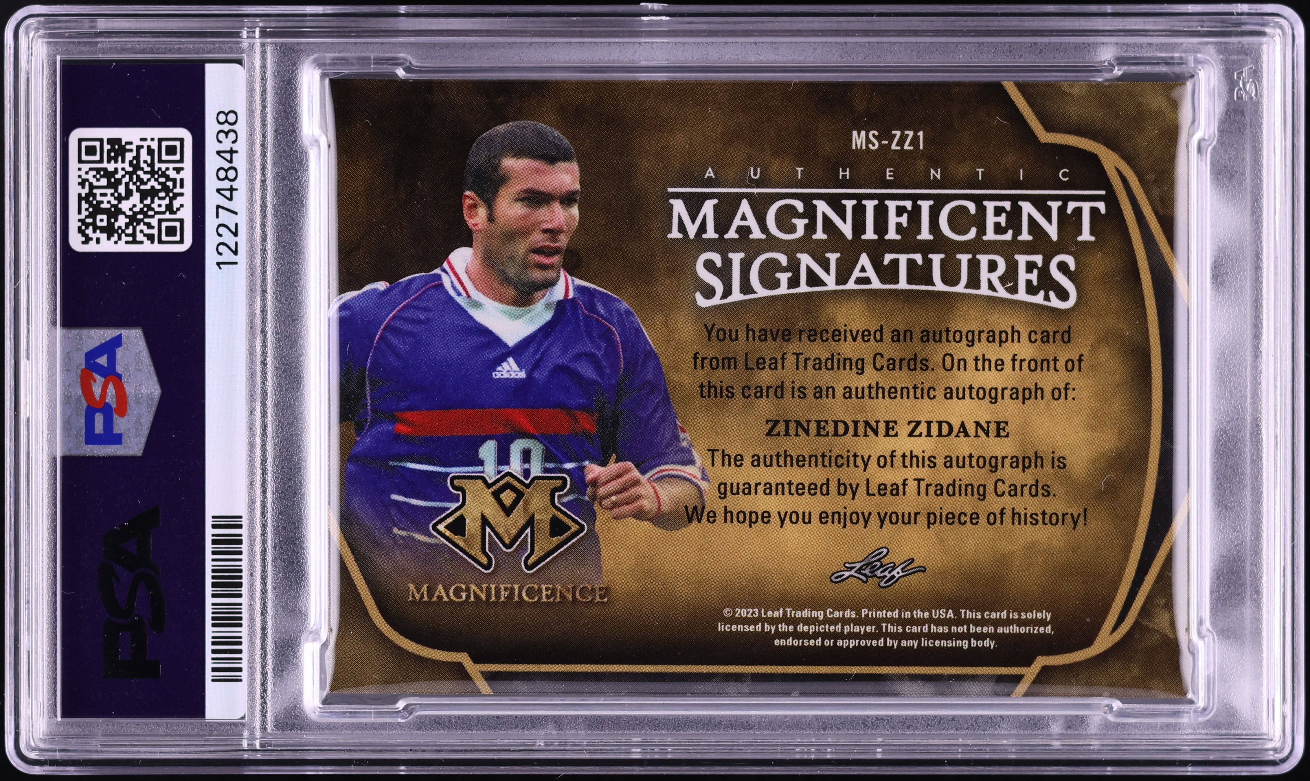 2023 Leaf Magnificence Magnificent Platinum Holo Zinedine