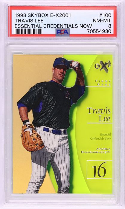 1998 Skybox E-X2001 Essential Credentials Now Travis Lee /100 #100 PSA 8 NM-MT