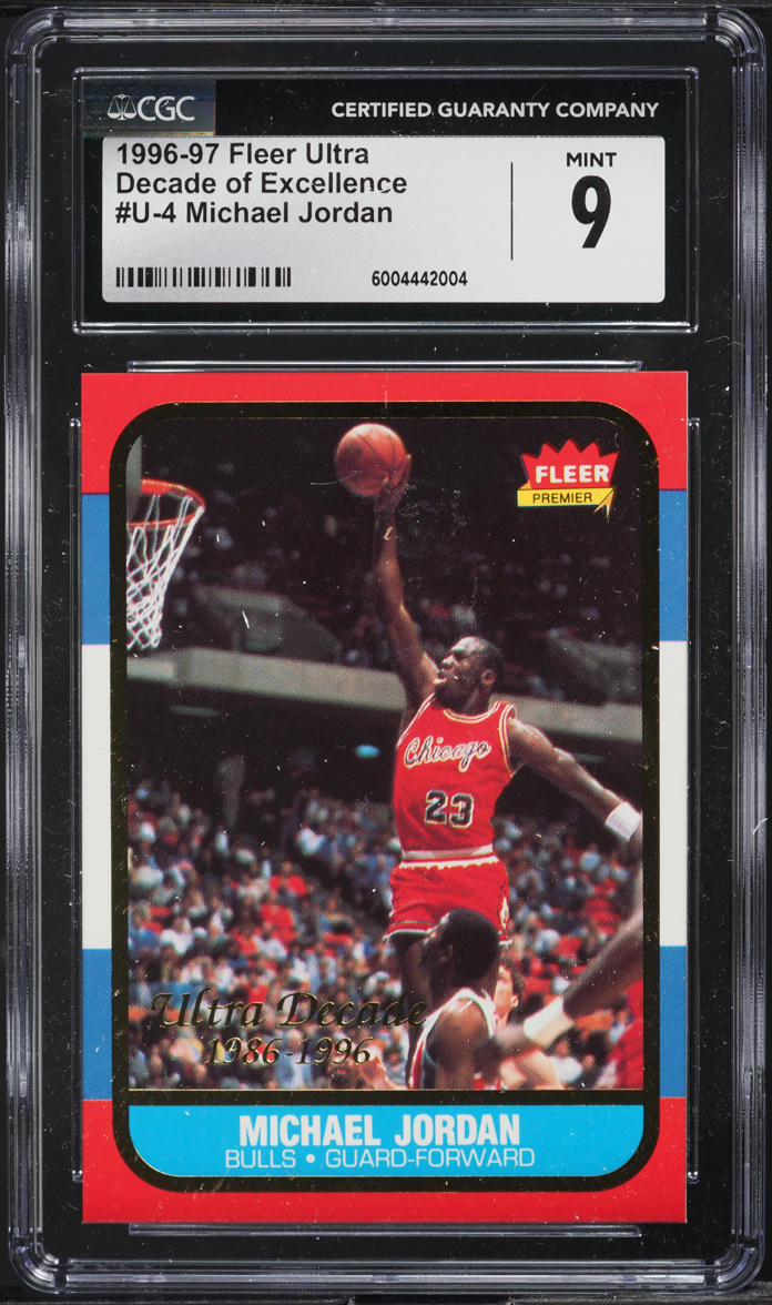 1996 Ultra Decade Of Excellence Michael Jordan #U-4 CGC 9 MINT