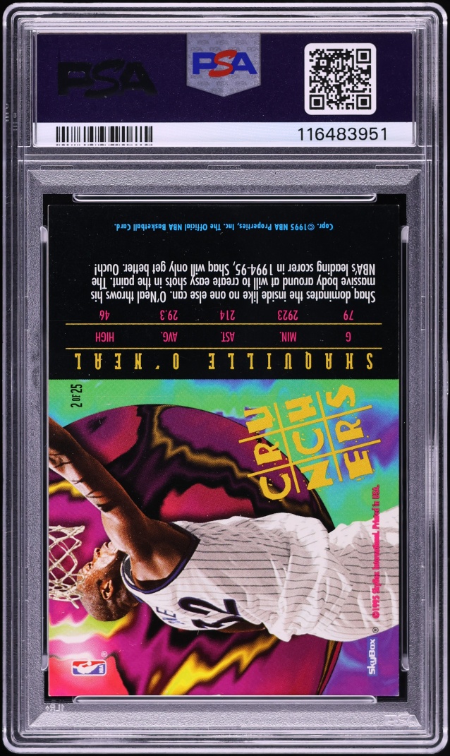 1995 Hoops Number Crunchers Shaquille O'Neal #2 PSA 6 EXMT
