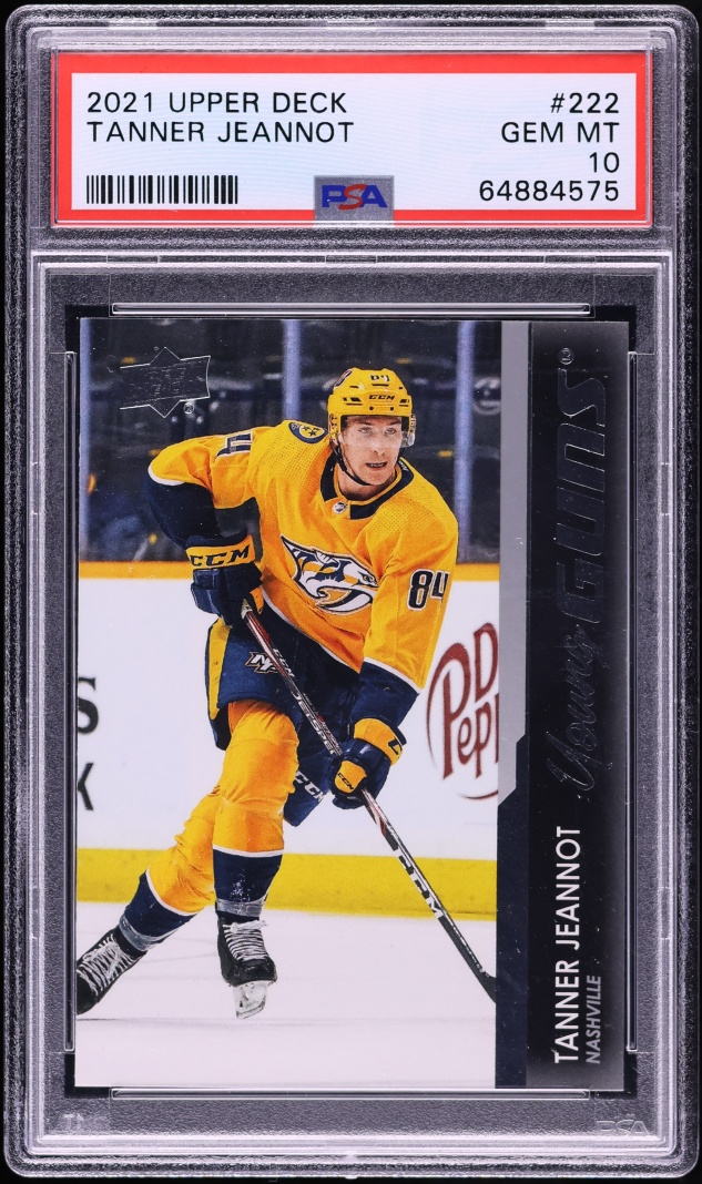 2021 Upper Deck Young Guns Tanner Jeannot ROOKIE #222 PSA 10 GEM MINT