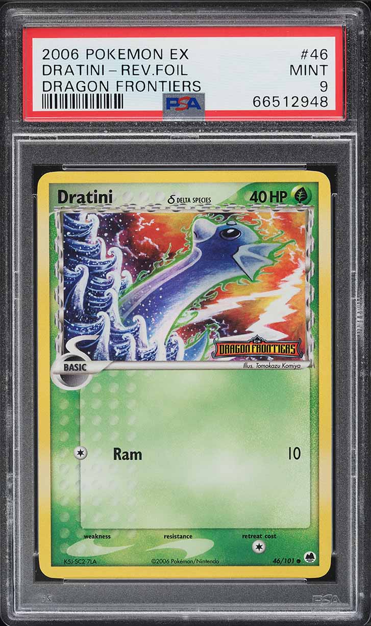 2006 Pokemon EX Dragon Frontiers Reverse Holo Dratini #46 PSA 9 MINT on ...