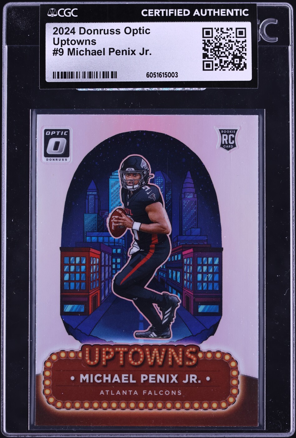 2024 Donruss Optic Uptowns Michael Penix Jr. ROOKIE #9 CGC AUTH