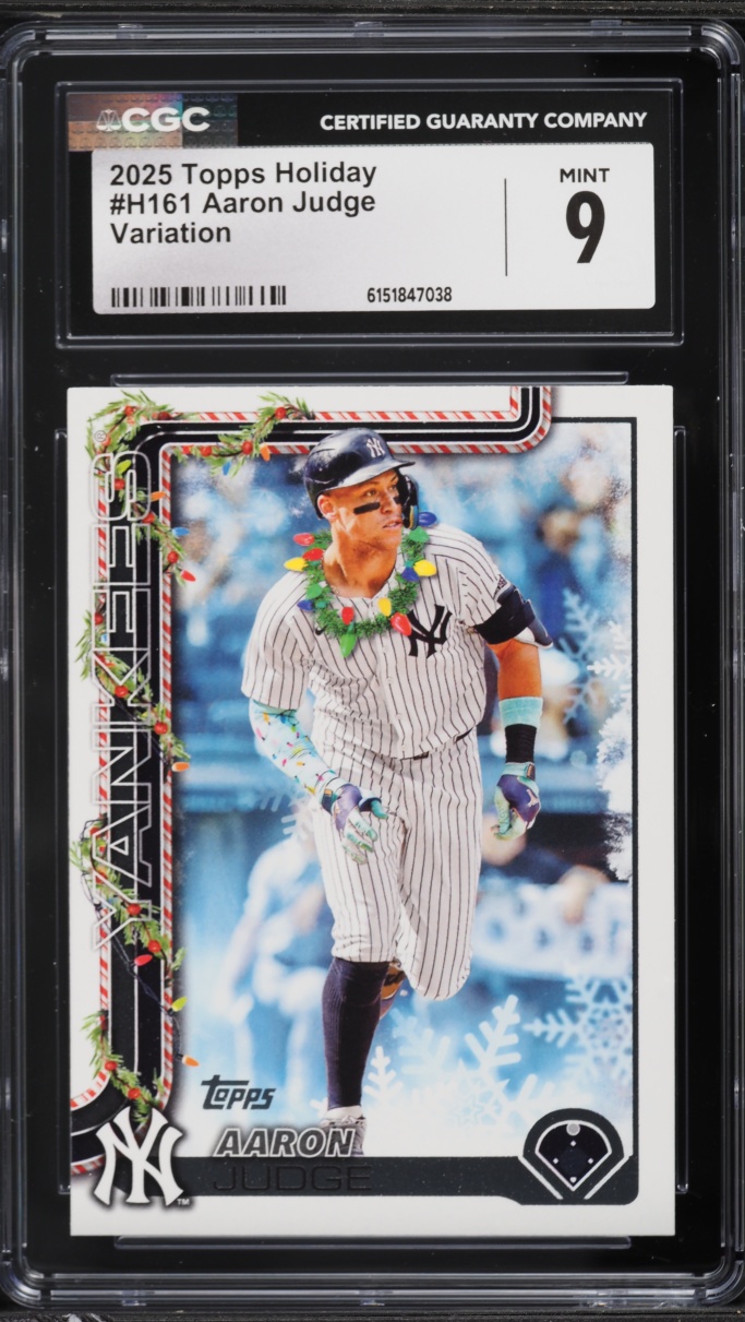2025 Topps Holiday Variation Aaron Judge #H161 CGC 9 MINT