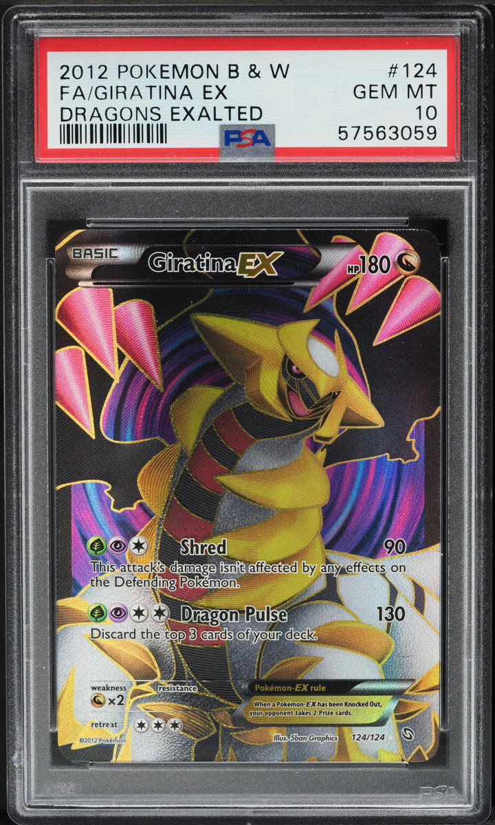 2012 Pokemon Black & White Dragons Exalted Full Art Giratina EX #124 PSA 10 GEM