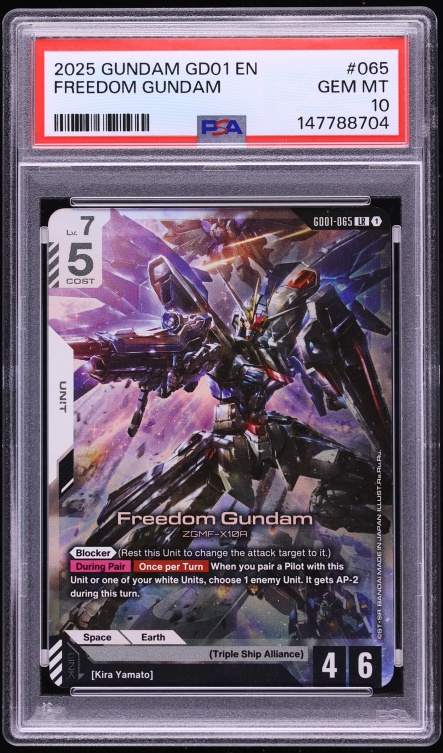 2025 #065 Freedom Gundam Lr PSA 10 Gundam Newtype Rising