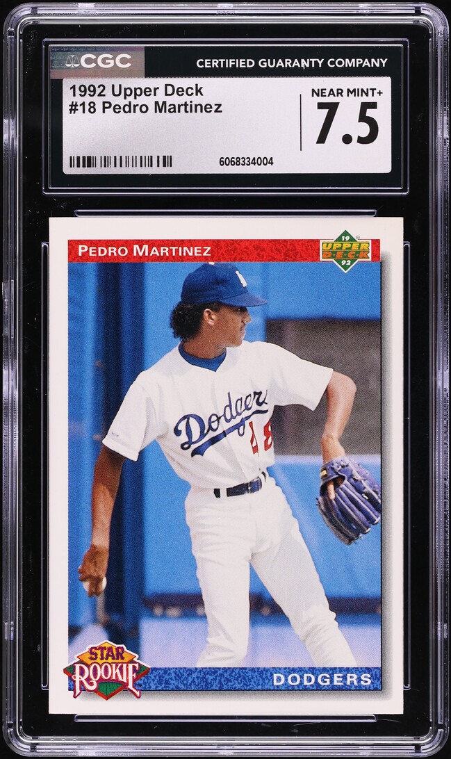 1992 Upper Deck Pedro Martinez ROOKIE #18 CGC 7.5 NRMT+