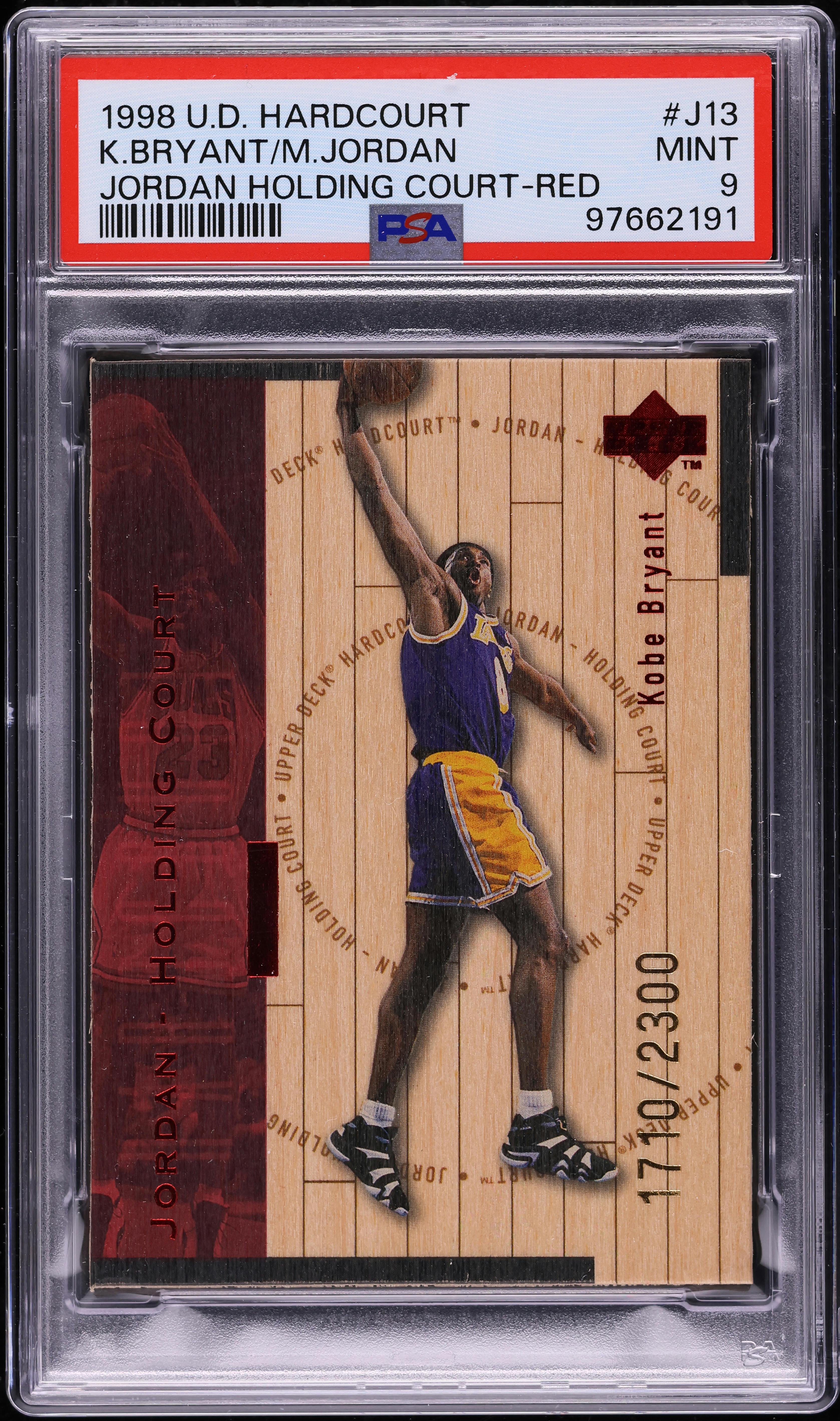 1998 UD Hardcourt Holding Court Red Kobe Bryant Michael Jordan