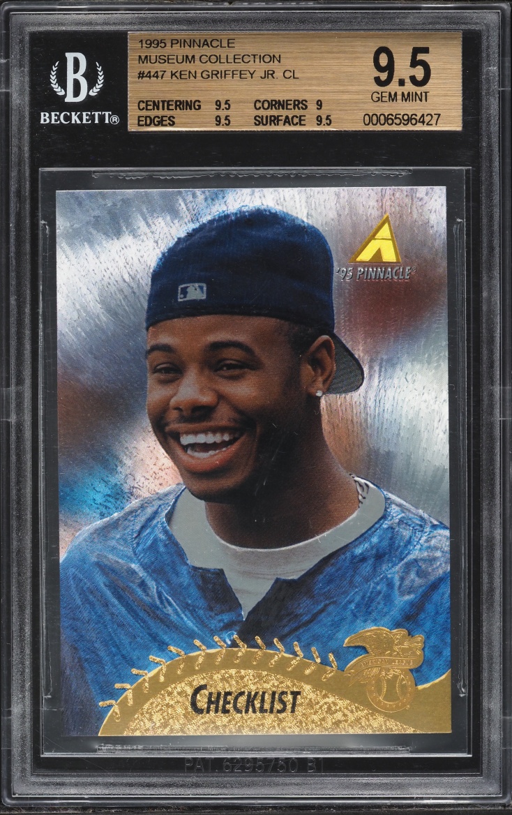 1995 Pinnacle Museum Collection Checklist Ken Griffey Jr. #447 BGS 9.5 GEM MINT