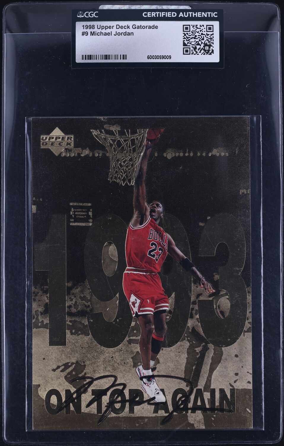 1998 Upper Deck Gatorade Michael Jordan #9 CGC AUTH