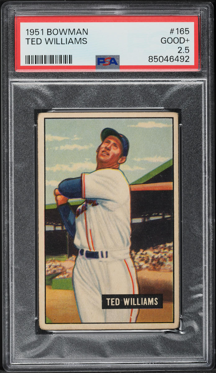 1951 Bowman Ted Williams #165 PSA 2.5 GD+