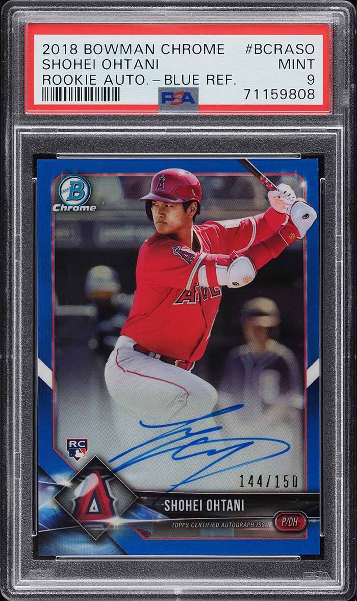2018 Bowman Shohei Ohtani ROOKIE #49 PSA 9 MINT on Fanatics Collect