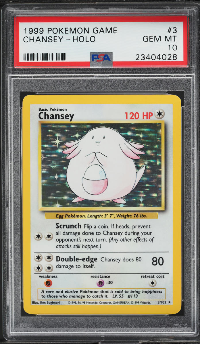1999 Pokemon Base Set Holo Chansey #3 PSA 10 GEM MINT - Main Image
