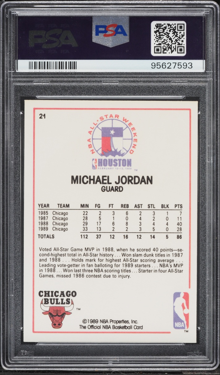 1989 Hoops All Star Michael Jordan #21 PSA 4 VGEX
