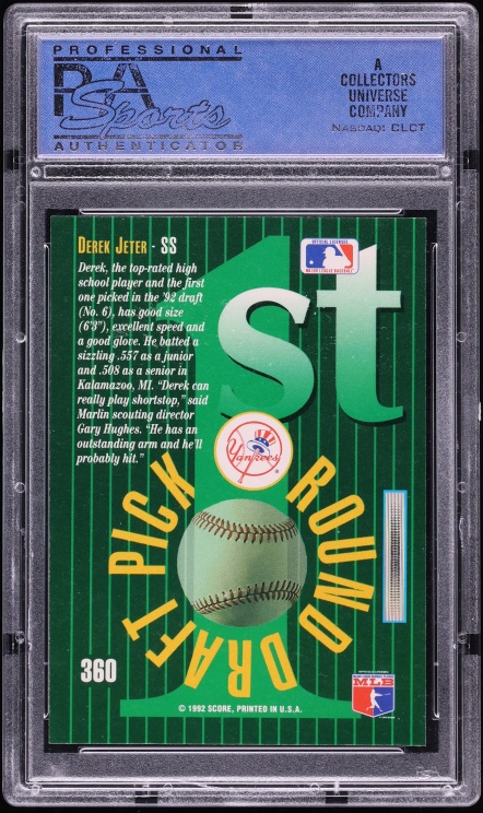 1993 Select Derek Jeter ROOKIE #360 PSA 9 MINT