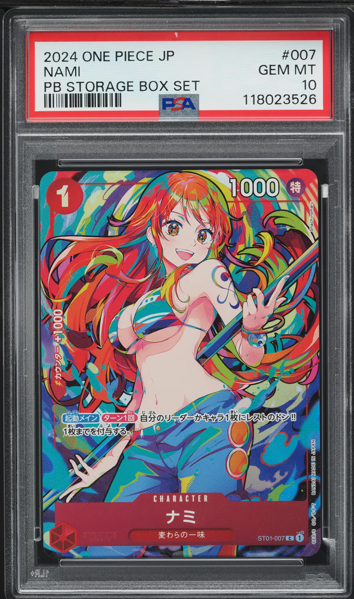 2024 One Piece Japanese Promo PRB Storage Box Nami #ST01-007 PSA 10 GEM MINT