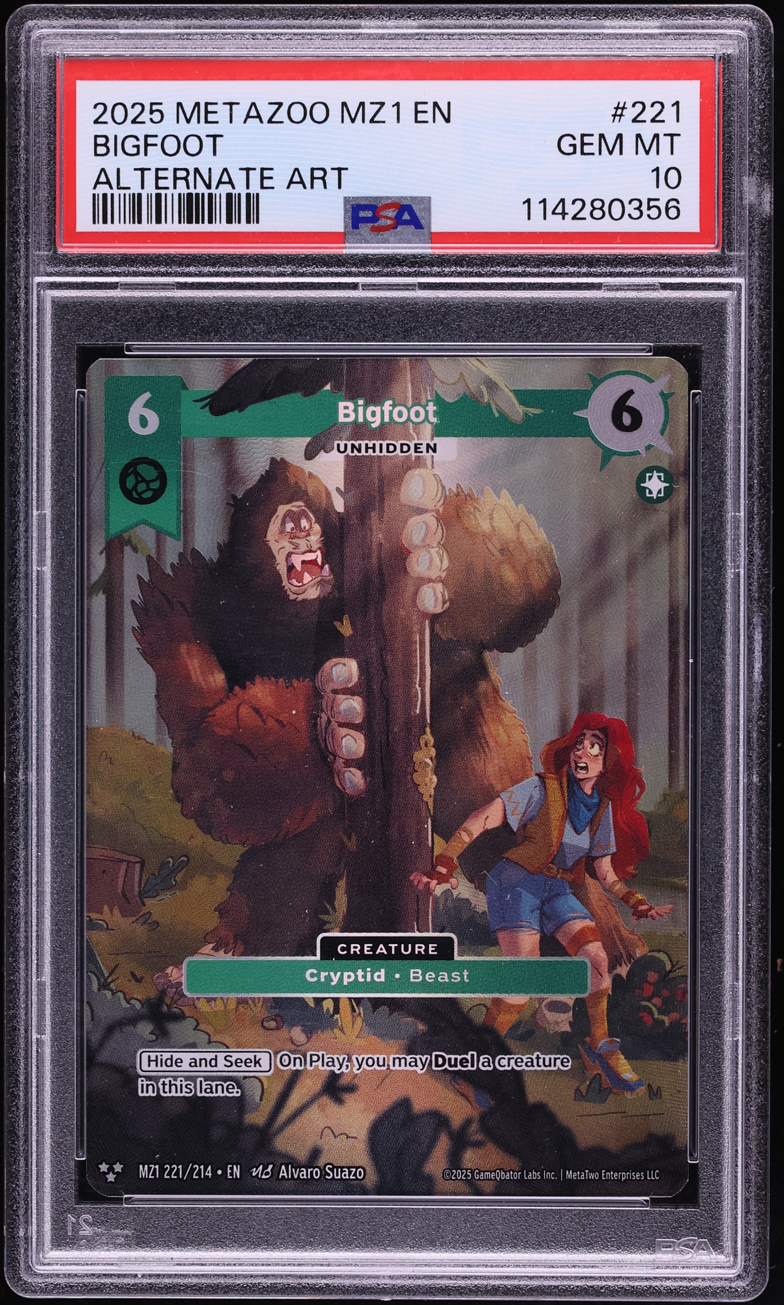 2025 MetaZoo Base Set Alt Art Bigfoot #221 PSA 10 GEM MINT