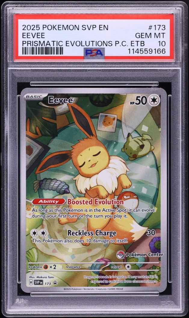 2025 Pokemon Scarlet & Violet Promo Prismatic Evolutions Center ETB Eevee #173 PSA 10 GEM MINT