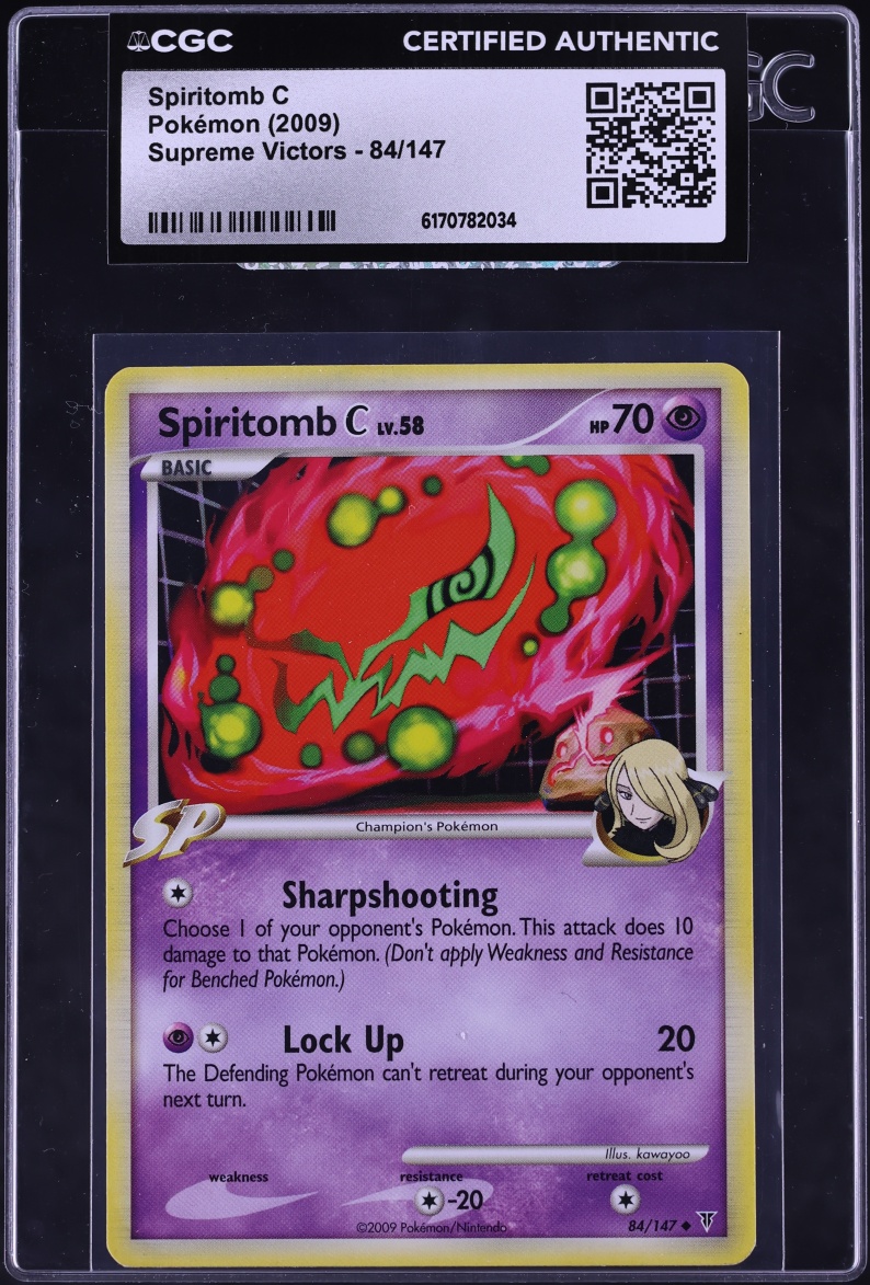 2009 Pokemon Platinum Supreme Victors Spiritomb C #84 CGC AUTH