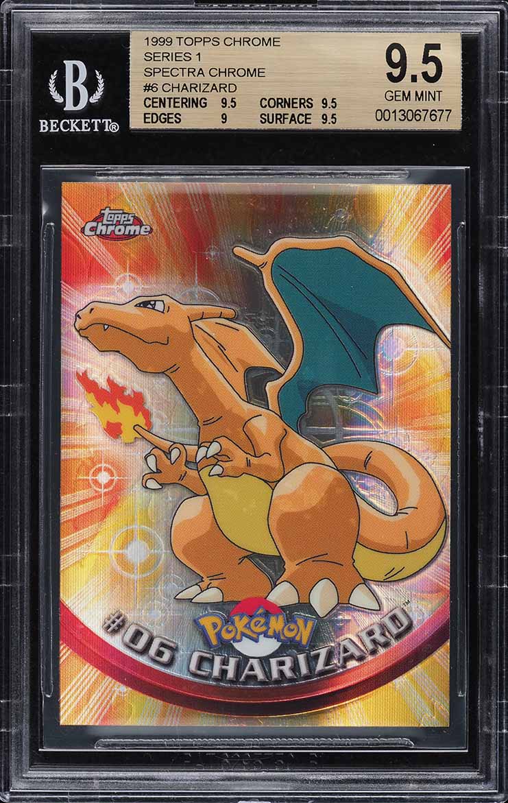 2000 Topps Pokemon Chrome Series 1 Spectra Charizard #6 BGS 9.5 GEM MINT