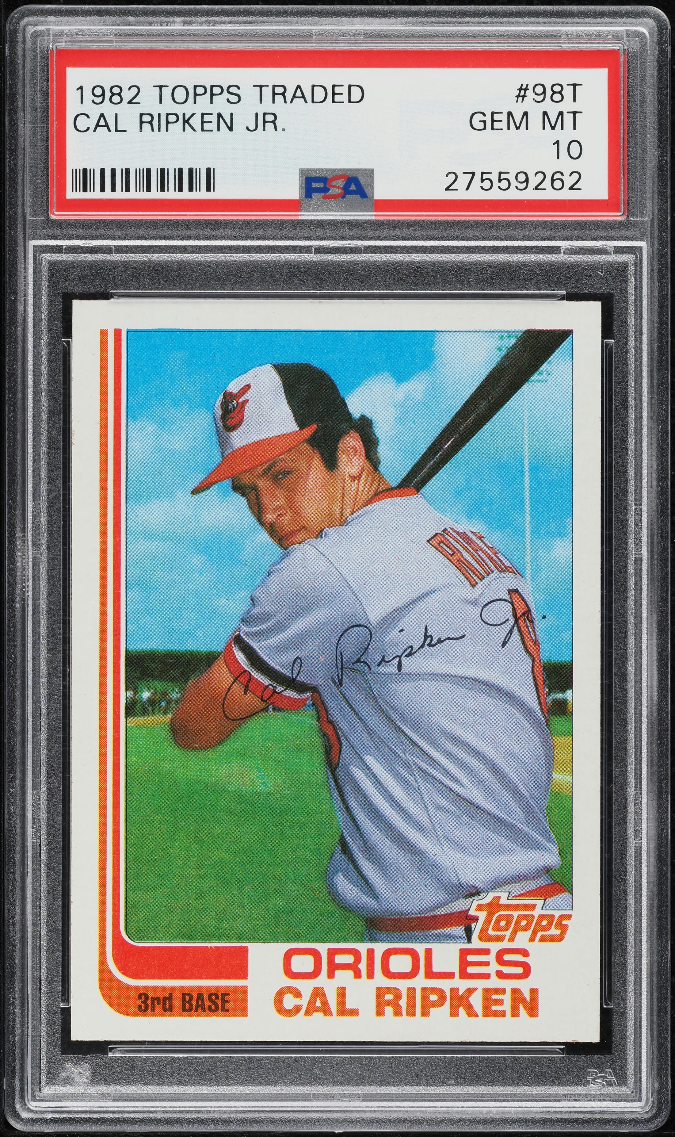 1982 Topps Traded Cal Ripken Jr. ROOKIE #98T PSA 10 GEM MINT on ...