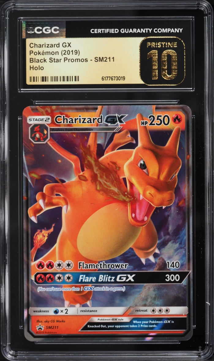 2019 Pokemon Sun & Moon Black Star Promo Holo Charizard GX #SM211 CGC 10 PRISTINE