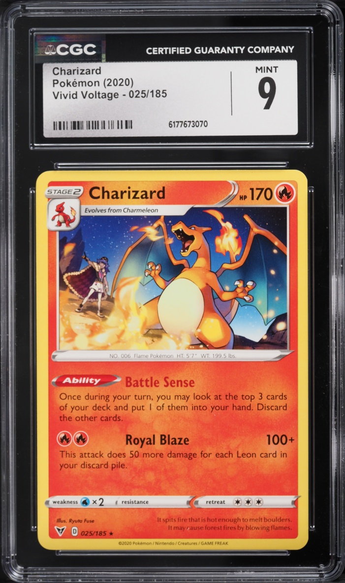 2020 Pokemon Sword & Shield Vivid Voltage Charizard #25 CGC 9 MINT