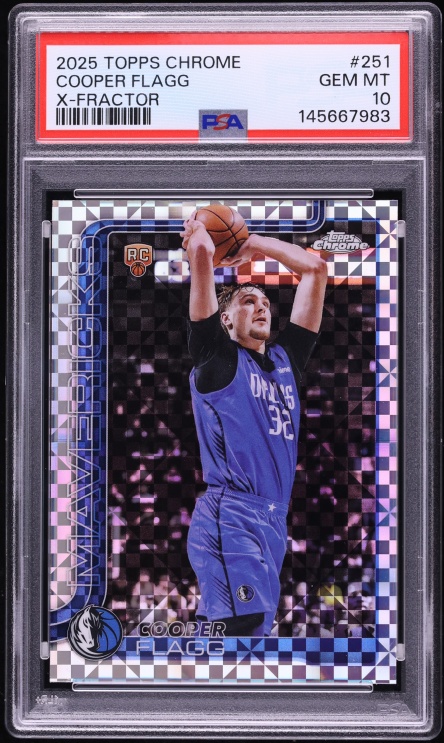 2025 Topps Chrome Xfractor Cooper Flagg ROOKIE #251 PSA 10 GEM MINT