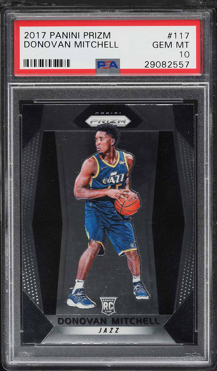 2017 Panini Prizm Silver Donovan Mitchell ROOKIE #117 PSA 10 GEM
