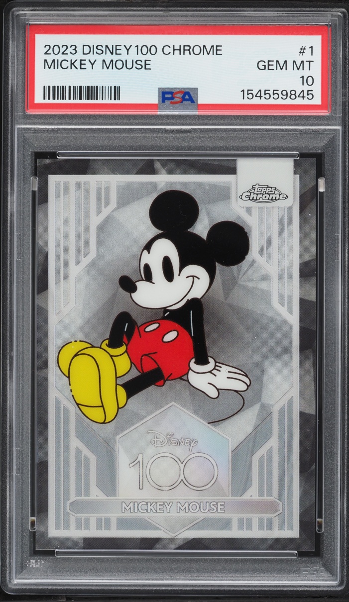 2023 Topps Chrome Disney 100 Mickey Mouse #1 PSA 10 GEM MINT