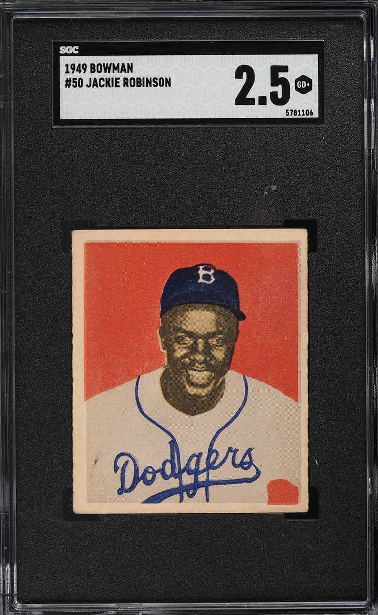 1949 Bowman Jackie Robinson ROOKIE #50 SGC 2.5 GD+