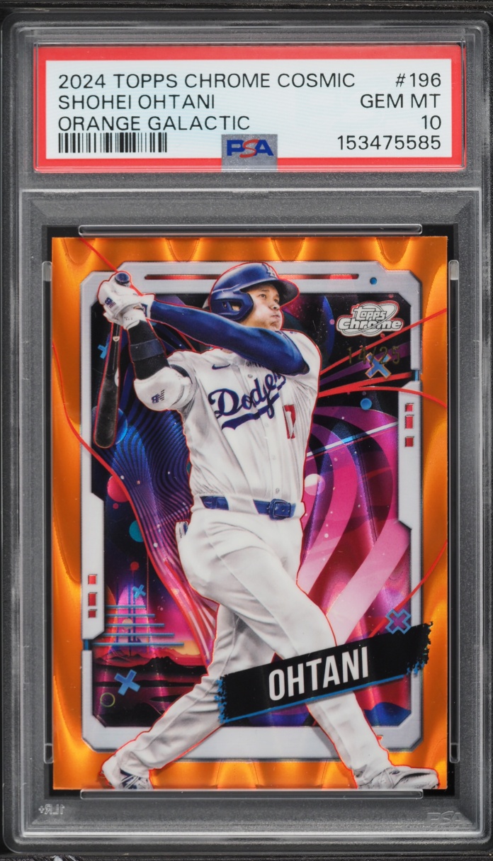 2024 Topps Chrome Cosmic Orange Galactic Shohei Ohtani /25 #196 PSA 10 GEM MINT