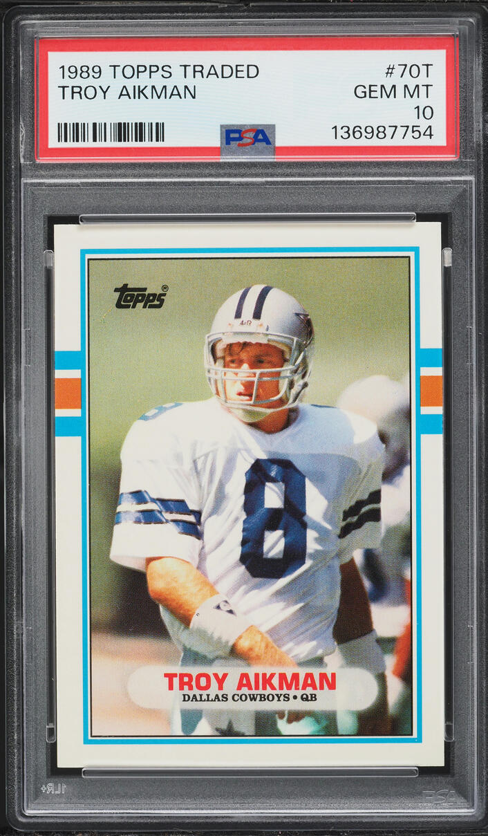 1989 Topps Traded Troy Aikman ROOKIE #70T PSA 10 GEM MINT