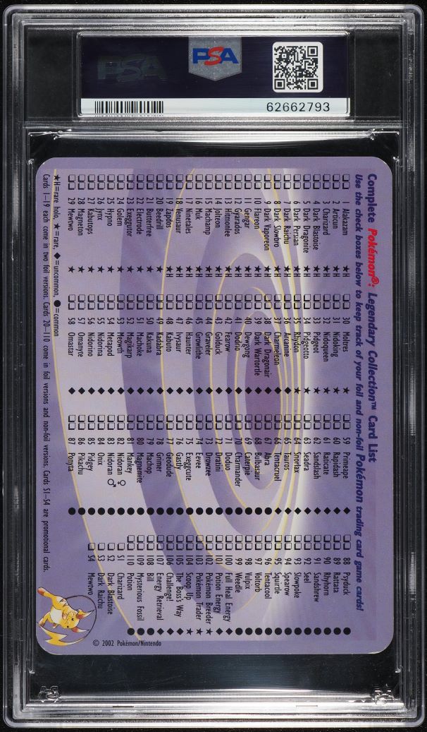 2002 Pokemon Legendary Collection Box Topper Charizard #S1 PSA 7 NRMT