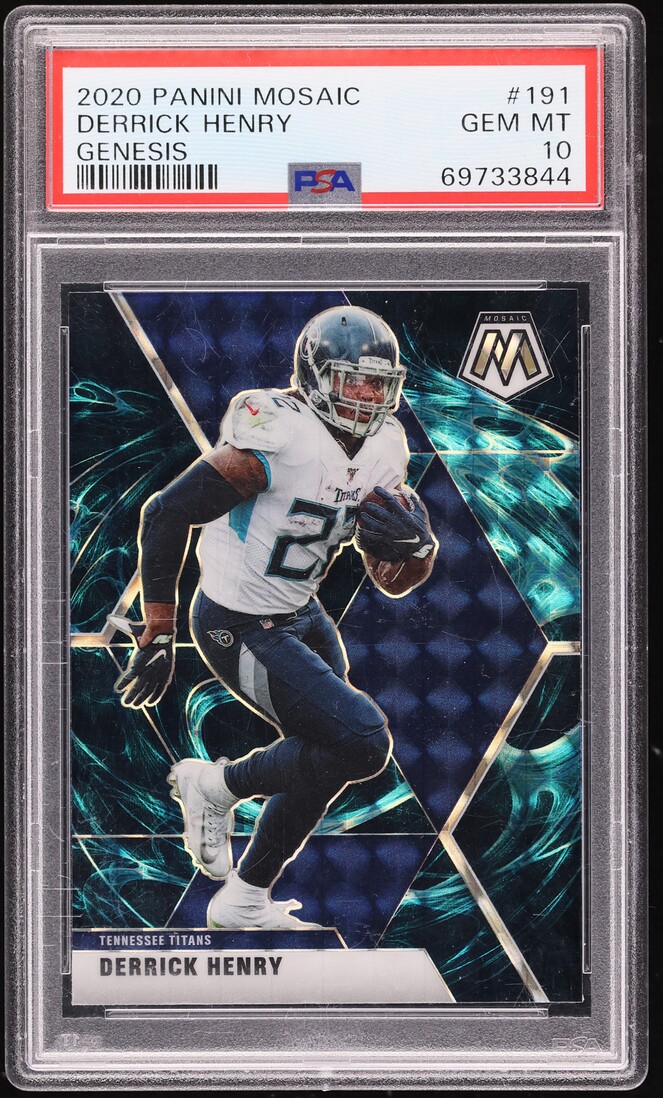 2020 Panini Mosaic Genesis Derrick Henry #191 PSA 10 GEM MINT