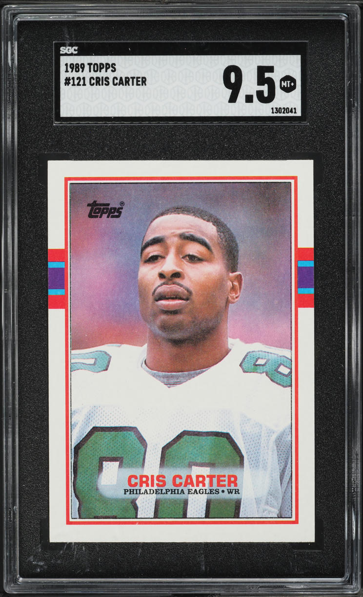 1989 Topps Football Cris Carter ROOKIE #121 SGC 9.5 MINT+
