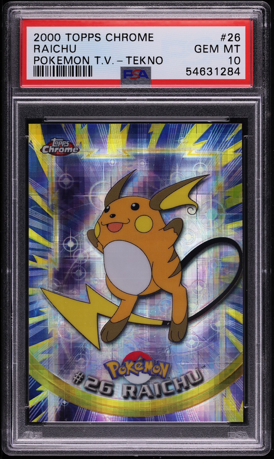 2000 Topps Chrome Pokemon Series 1 Tekno Raichu #26 PSA 10 GEM MINT