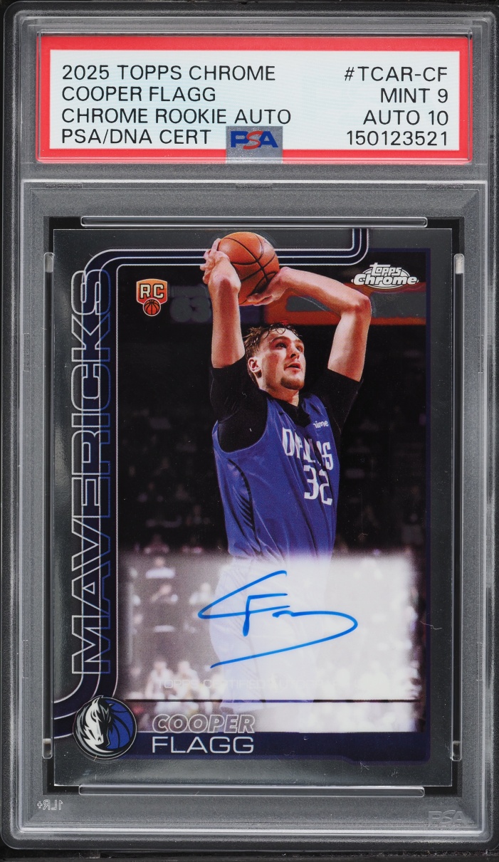 2025 Topps Chrome Cooper Flagg ROOKIE AUTO DNA 10 #TCAR-CF PSA 9 MINT