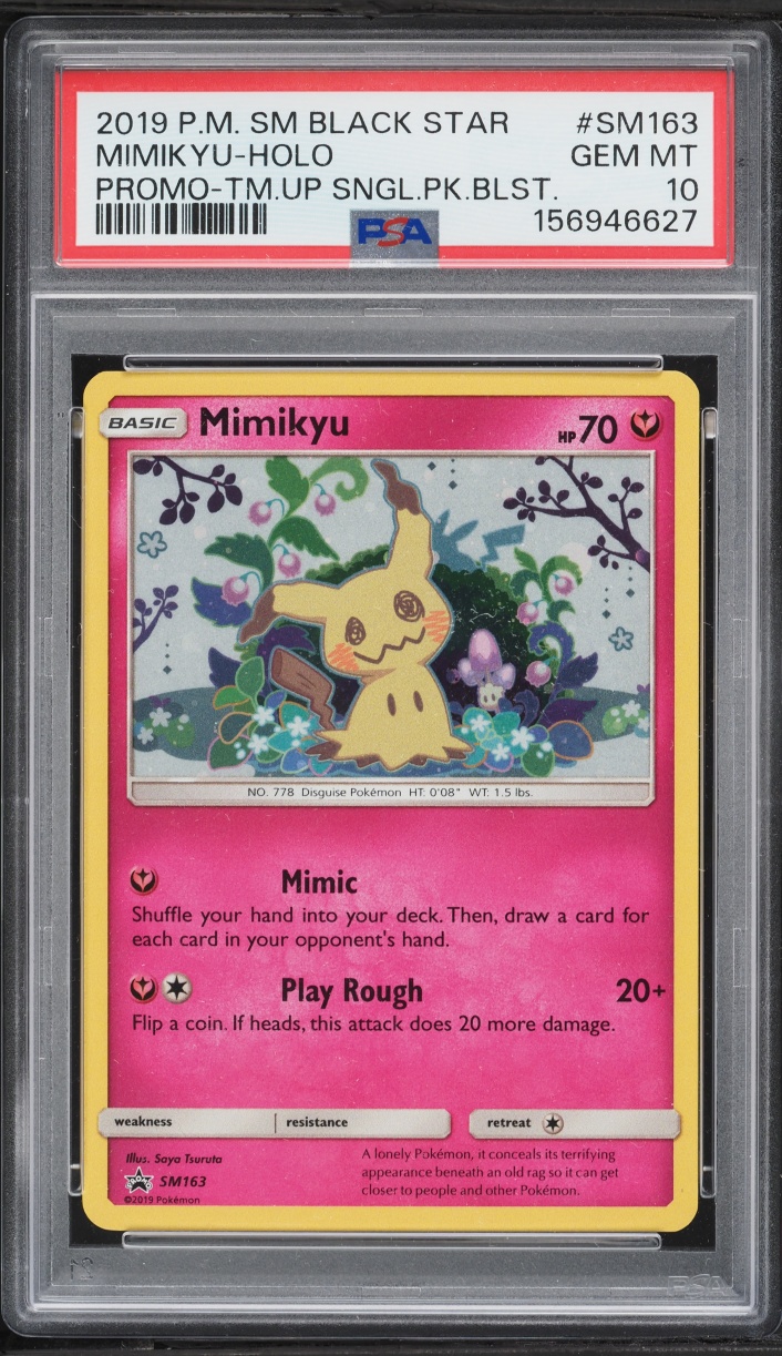 2019 Pokemon Sun & Moon Promo Team Up Holo Mimikyu #SM163 PSA 10 GEM MINT