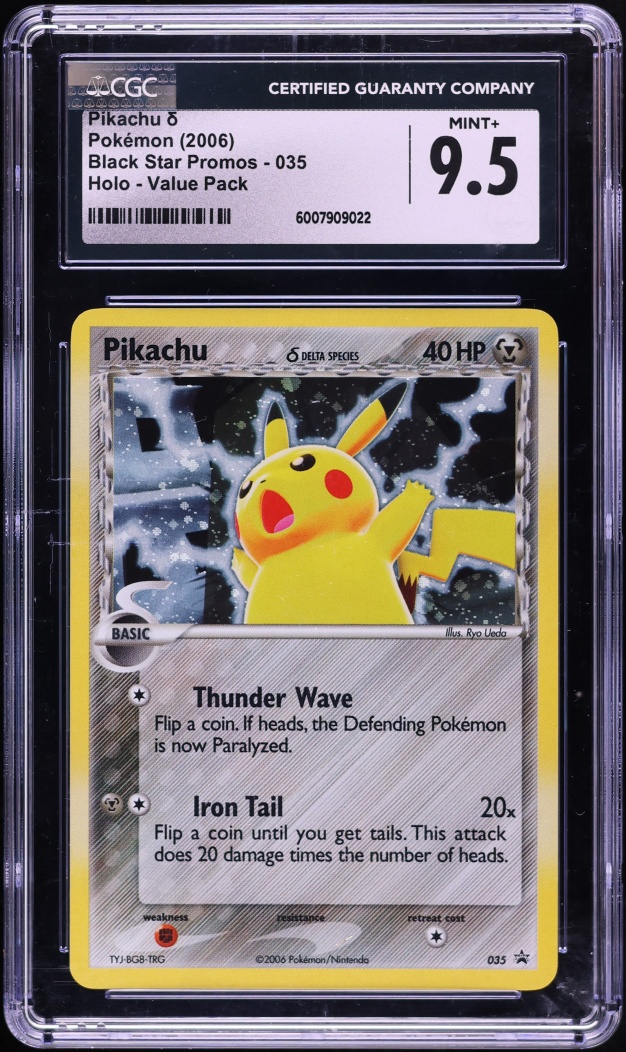 2006 Pokemon EX Delta Species Promo Value Pack Pikachu #035 CGC 9.5 MINT+