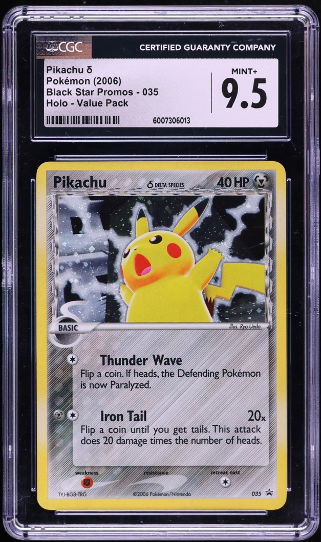 2006 Pokemon EX Delta Species Promo Value Pack Pikachu #35 CGC 9.5 MINT+