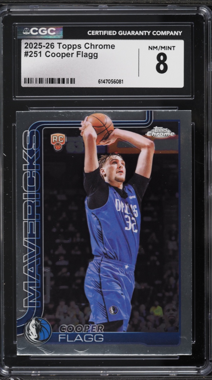 2025 Topps Chrome Cooper Flagg ROOKIE #251 CGC 8 NM-MT