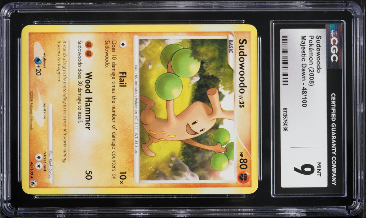 2008 Pokemon Diamond & Pearl Majestic Dawn Sudowoodo #48 CGC 9 MINT