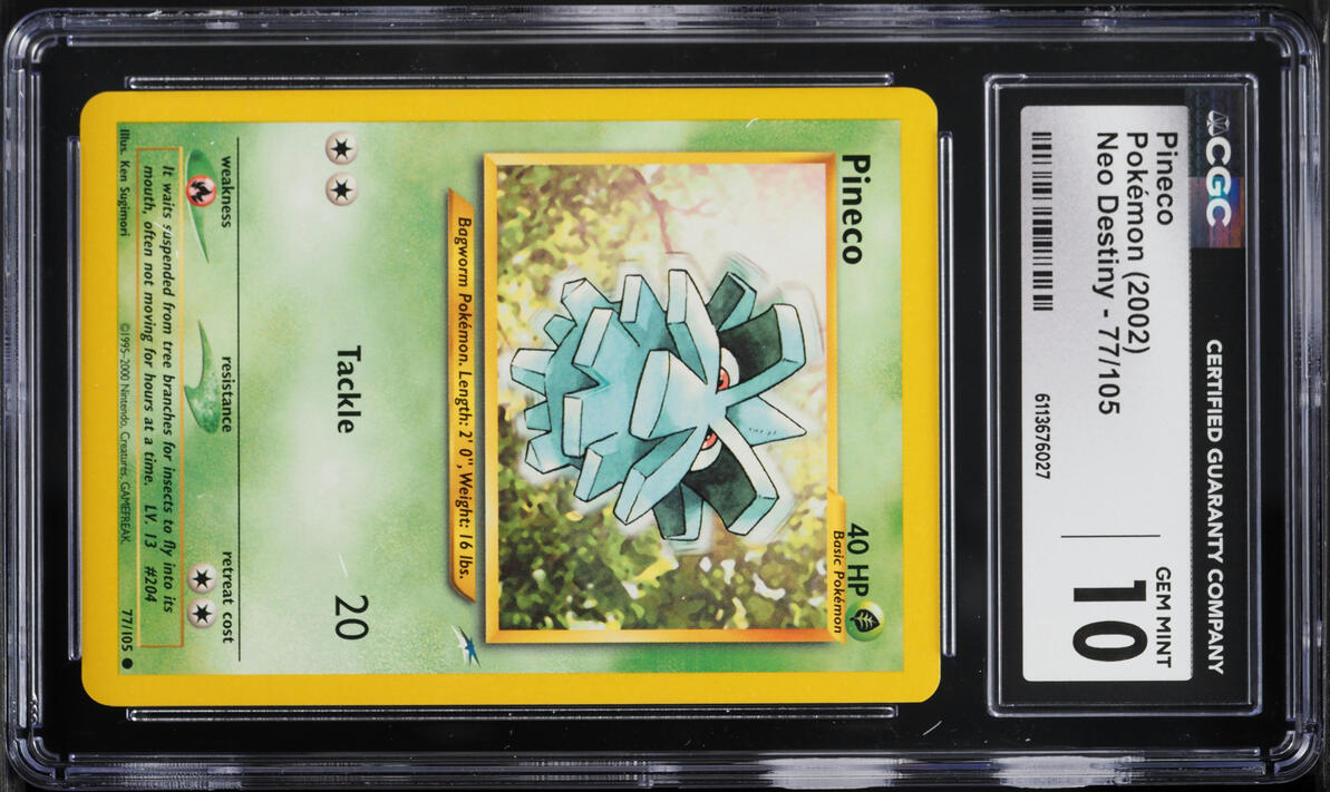 2002 Pokemon Neo Destiny Pineco #77 CGC 10 GEM MINT