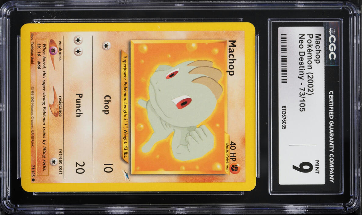 2002 Pokemon Neo Destiny Machop #73 CGC 9 MINT