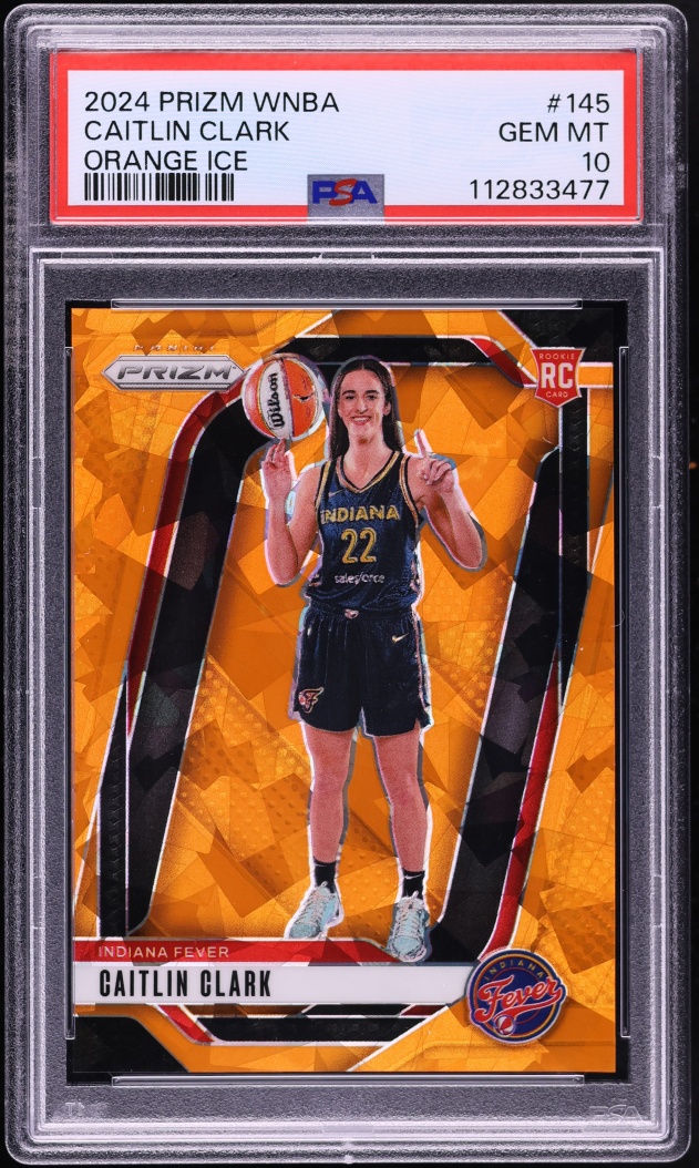 2024 Panini Prizm WNBA Orange Ice Caitlin Clark ROOKIE #145 PSA 10 GEM MINT