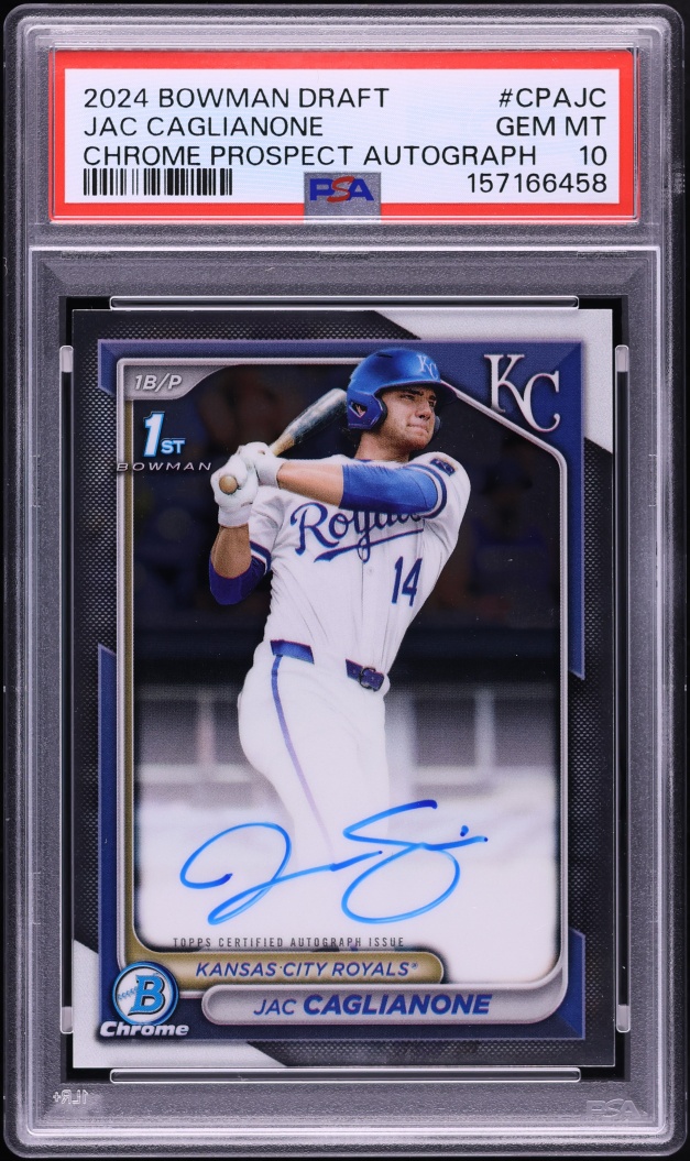 2024 Bowman Chrome Draft Jac Caglianone PROSPECT AUTO #CPA-JC PSA 10 GEM MINT