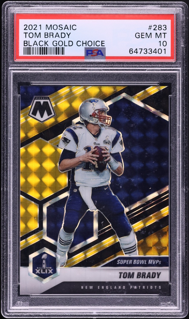 2021 Panini Mosaic Black Gold Choice Tom Brady /8 #283 PSA 10 GEM MINT