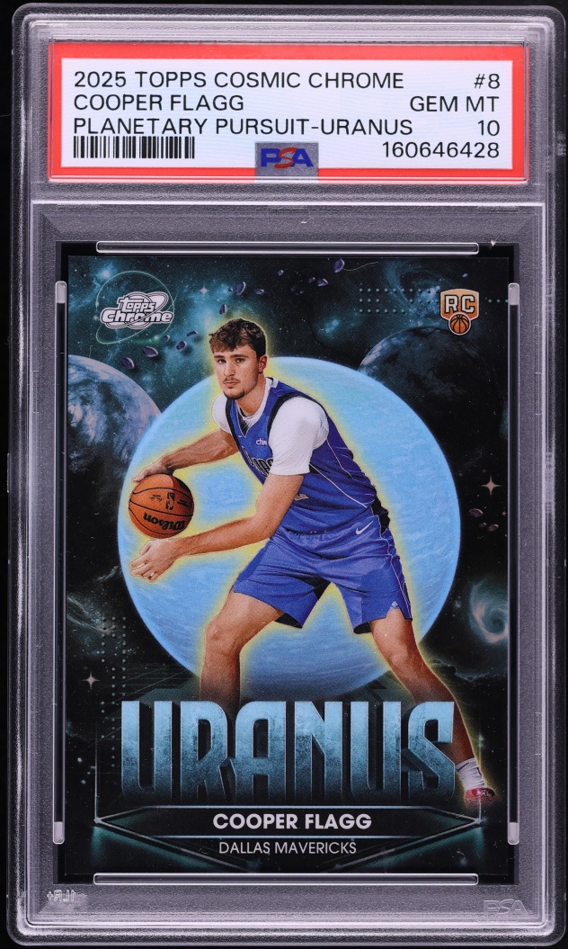 2025 Topps Chrome Cosmic Planetary Pursuit Uranus Cooper Flagg ROOKIE #8 PSA 10 GEM MINT
